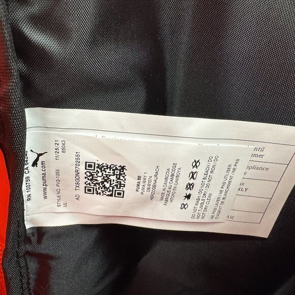 Puma Rhythm Backpack & Pencil Pouch In Coral Pink Girl/Woman School Gym - Picture 15 of 16